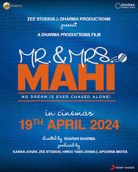  Mr.& Mrs. Mahi Movies An Indian sportsman and a very modest cricketer's MS. This movie is based on Dhoni's life